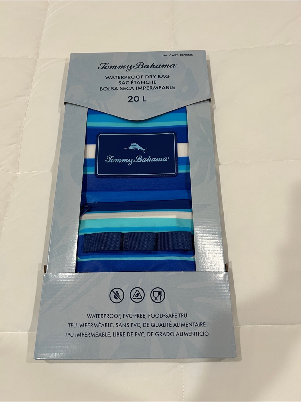 Tommy Bahama Blue Striped Waterproof Dry Bag-20L